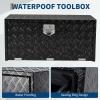 Garvee 48 in Heavy Duty Aluminum Tool Underbody Box, Waterproof Square Truck Storage Organizer Chest for Pick Up Truck Bed, Rv Trailer (48″ X 18″ X 18″ – Sliver)(24″ X 18″ X 18″ – Black)