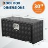 Garvee 48 in Heavy Duty Aluminum Tool Underbody Box, Waterproof Square Truck Storage Organizer Chest for Pick Up Truck Bed, Rv Trailer (48″ X 18″ X 18″ – Sliver)(30″ X 14″ X 16″ – Black)