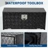 Garvee 48 in Heavy Duty Aluminum Tool Underbody Box, Waterproof Square Truck Storage Organizer Chest for Pick Up Truck Bed, Rv Trailer (48″ X 18″ X 18″ – Sliver)(24″ X 14″ X 16″ – Black)