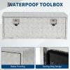 Garvee 48 in Heavy Duty Aluminum Tool Underbody Box, Waterproof Square Truck Storage Organizer Chest for Pick Up Truck Bed, Rv Trailer (48″ X 18″ X 18″ – Sliver)(36″ X 14″ X 16″ – Sliver)
