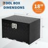 Garvee 48 in Heavy Duty Aluminum Tool Underbody Box, Waterproof Square Truck Storage Organizer Chest for Pick Up Truck Bed, Rv Trailer (48″ X 18″ X 18″ – Sliver)(18″ X 18″ X 18″ – Black)