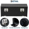 Garvee 48 in Heavy Duty Aluminum Tool Underbody Box, Waterproof Square Truck Storage Organizer Chest for Pick Up Truck Bed, Rv Trailer (48″ X 18″ X 18″ – Sliver)(60″ X 18″ X 18″ – Black)
