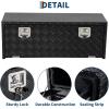 Garvee 48 in Heavy Duty Aluminum Tool Underbody Box, Waterproof Square Truck Storage Organizer Chest for Pick Up Truck Bed, Rv Trailer (48″ X 18″ X 18″ – Sliver)(36″ X 14″ X 16″ – Black)