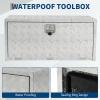 Garvee 48 in Heavy Duty Aluminum Tool Underbody Box, Waterproof Square Truck Storage Organizer Chest for Pick Up Truck Bed, Rv Trailer (48″ X 18″ X 18″ – Sliver)(24″ X 18″ X 18″ – Sliver)