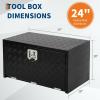 Garvee 48 in Heavy Duty Aluminum Tool Underbody Box, Waterproof Square Truck Storage Organizer Chest for Pick Up Truck Bed, Rv Trailer (48″ X 18″ X 18″ – Sliver)(24″ X 18″ X 18″ – Black)