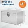 Garvee 48 in Heavy Duty Aluminum Tool Underbody Box, Waterproof Square Truck Storage Organizer Chest for Pick Up Truck Bed, Rv Trailer (48″ X 18″ X 18″ – Sliver)(18″ X 18″ X 18″ – Sliver)