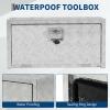 Garvee 48 in Heavy Duty Aluminum Tool Underbody Box, Waterproof Square Truck Storage Organizer Chest for Pick Up Truck Bed, Rv Trailer (48″ X 18″ X 18″ – Sliver)(24 X 12″ X 14″ – Sliver)