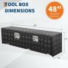 Garvee 48 in Heavy Duty Aluminum Tool Underbody Box, Waterproof Square Truck Storage Organizer Chest for Pick Up Truck Bed, Rv Trailer (48″ X 18″ X 18″ – Sliver)(48″ X 18″ X 18″ – Black)