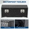 Garvee 48 in Heavy Duty Aluminum Tool Underbody Box, Waterproof Square Truck Storage Organizer Chest for Pick Up Truck Bed, Rv Trailer (48″ X 18″ X 18″ – Sliver)(60″ X 18″ X 18″ – Black)