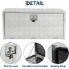 Garvee 48 in Heavy Duty Aluminum Tool Underbody Box, Waterproof Square Truck Storage Organizer Chest for Pick Up Truck Bed, Rv Trailer (48″ X 18″ X 18″ – Sliver)(18″ X 18″ X 18″ – Sliver)