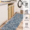 Garvee 5×7 Bedroom Rugs Non Slip Washable Rugs for Living Room Modern Striped Area Rug for Dining Room Stain Resistant Area Rug for Classroom Office Blue and Orange(Vintage1-blue)