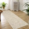 Garvee 5×7 Bedroom Rugs Non Slip Washable Rugs for Living Room Modern Striped Area Rug for Dining Room Stain Resistant Area Rug for Classroom Office Blue and Orange(Vintage1-camel)