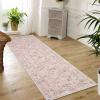 Garvee 5×7 Bedroom Rugs Non Slip Washable Rugs for Living Room Modern Striped Area Rug for Dining Room Stain Resistant Area Rug for Classroom Office Blue and Orange(Vintage1-pink)
