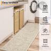 Garvee 5×7 Bedroom Rugs Non Slip Washable Rugs for Living Room Modern Striped Area Rug for Dining Room Stain Resistant Area Rug for Classroom Office Blue and Orange(Vintage1-camel)