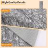 Garvee 5×7 Bedroom Rugs Non Slip Washable Rugs for Living Room Modern Striped Area Rug for Dining Room Stain Resistant Area Rug for Classroom Office Blue and Orange(Vintage1-grey)