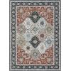 Garvee 5×7 Bedroom Rugs Non Slip Washable Rugs for Living Room Modern Striped Area Rug for Dining Room Stain Resistant Area Rug for Classroom Office Blue and Orange(Red Tone)
