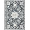 Garvee 5×7 Bedroom Rugs Non Slip Washable Rugs for Living Room Modern Striped Area Rug for Dining Room Stain Resistant Area Rug for Classroom Office Blue and Orange(Black)
