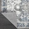 Garvee 5×7 Bedroom Rugs Non Slip Washable Rugs for Living Room Modern Striped Area Rug for Dining Room Stain Resistant Area Rug for Classroom Office Blue and Orange(Grey Blue)