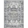 Garvee 5×7 Bedroom Rugs Non Slip Washable Rugs for Living Room Modern Striped Area Rug for Dining Room Stain Resistant Area Rug for Classroom Office Blue and Orange(Grey Blue)