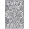 Garvee 5×7 Bedroom Rugs Non Slip Washable Rugs for Living Room Modern Striped Area Rug for Dining Room Stain Resistant Area Rug for Classroom Office Blue and Orange(Dark Grey & White)