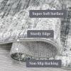 Garvee 5×7 Living Room Rugs Machine Washable Area Rugs Vintage Bordered Floor Cover Carpet with Non Slip Backing Non Shedding Low Pile Soft Mats for Bedroom Nursery Office, Green(Bordered|grey)