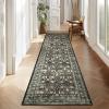 Garvee 5×7 Washable Rugs for Living Room – Stain Resistant, Non-Slip, Pastel Oriental Rugs for Bedroom, Dining Room, Kitchen. Beige(Blue)