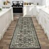 Garvee 5×7 Washable Rugs for Living Room – Stain Resistant, Non-Slip, Pastel Oriental Rugs for Bedroom, Dining Room, Kitchen. Beige(Blue)