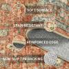 Garvee 5×7 Washable Rugs for Living Room – Stain Resistant, Non-Slip, Pastel Oriental Rugs for Bedroom, Dining Room, Kitchen. Beige(Red)
