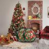 Garvee 6 Pack Christmas Wreath Storage Bags, Waterproof Clear PVC/PE Wreath Storage Containers with Sturdy Handles & Zippers, Holiday Decor Storage Organizer for Xmas and Seasonal Decorations, Green(Green)