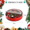 Garvee 6 Pack Christmas Wreath Storage Bags, Waterproof Clear PVC/PE Wreath Storage Containers with Sturdy Handles & Zippers, Holiday Decor Storage Organizer for Xmas and Seasonal Decorations, Green(Red)