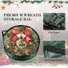 Garvee 6 Pack Christmas Wreath Storage Bags, Waterproof Clear PVC/PE Wreath Storage Containers with Sturdy Handles & Zippers, Holiday Decor Storage Organizer for Xmas and Seasonal Decorations, Green(Green)