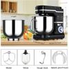 Garvee 7.5 QT Stand Food Mixer, 10-Speed Tilt Head 3 in-1 Kitchen Electric Mixer with Stainless Steel Bowl, Egg Whisk, Dough Hook, Beater, Splash Guard, Compact Dough Mixer for Home Cooks, Silver(BLACK)