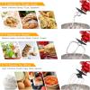 Garvee 7.5 QT Stand Food Mixer, 10-Speed Tilt Head 3 in-1 Kitchen Electric Mixer with Stainless Steel Bowl, Egg Whisk, Dough Hook, Beater, Splash Guard, Compact Dough Mixer for Home Cooks, Silver(Red)