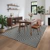 Garvee 8×10 Area Rug Washable Modern Abstract Black Rug Non Shedding Living Room Area Rug Soft Bedroom Rugs Stain Resistant Farmhouse Large Carpet Boho Home Decor for Nuersery Dining Room, Black