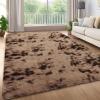 Garvee 8×10 Area Rug for Living Room, Fluffy Shag Soft Washable Rugs Large Fuzzy Plush Indoor Carpet for Bedroom Nursery Playroom Kids Girls Boys Room (Black)(Tie-dye Taupe)