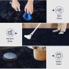Garvee 8×10 Area Rug for Living Room, Fluffy Shag Soft Washable Rugs Large Fuzzy Plush Indoor Carpet for Bedroom Nursery Playroom Kids Girls Boys Room (Black)(Dark Navy)