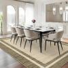 Garvee 8×10 Area Rugs Washable Rugs for Living Room Modern Solid Minimalist Border Rug Soft Bedroom Rug Non Slip Floor Cover Stain Resistant Throw Carpet for Dining Room Apartment Nursery，Black/Grey(Green/Taupe|border)