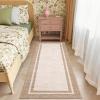 Garvee 8×10 Area Rugs Washable Rugs for Living Room Modern Solid Minimalist Border Rug Soft Bedroom Rug Non Slip Floor Cover Stain Resistant Throw Carpet for Dining Room Apartment Nursery，Black/Grey(Beige|border)