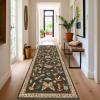 Garvee 8×10 Rug Washable Vintage Boho Large Rugs for Living Room Non Slip Kids Playroom Floor Mat Non Shedding Soft Bedroom Rug Low Pile Soft Thin Foldable Indoor Rugs for Classroom Dining, Beige(Butterfly | Brown)