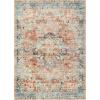 Garvee 8×10 Rug Washable Vintage Boho Large Rugs for Living Room Non Slip Kids Playroom Floor Mat Non Shedding Soft Bedroom Rug Low Pile Soft Thin Foldable Indoor Rugs for Classroom Dining, Beige(Brick Red)