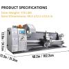 Garvee 9 in x 24 in Metal Lathe Machine, 0-2500 RPM Variable Speed, 1100W Benchtop Lathe with 5 in 3-Jaw Chuck, Precision Lathe Machine with Metal Gears and Tool Box for Metal Turning