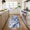 Garvee 9×12 Area Rug Washable Rugs for Living Room Modern Abstract Rug Modern Abstract Area Rugs Stain Resistant Throw Carpet Non-Slip Soft Floor Mat for Nursery Home Office Dining Room，Blue(Blue-wave)