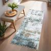 Garvee 9×12 Area Rug Washable Rugs for Living Room Modern Abstract Rug Modern Abstract Area Rugs Stain Resistant Throw Carpet Non-Slip Soft Floor Mat for Nursery Home Office Dining Room，Blue(Blue/Green-abstract1)