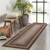 Garvee 9×12 Living Room Rug Braided Print Large Washable Braided Rug Non Slip Accent Braided Print Indoor Rustic Area Rug Border Carpet for Bedroom Home Decor (Grey)(Brown)