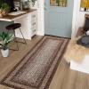 Garvee 9×12 Living Room Rug Braided Print Large Washable Braided Rug Non Slip Accent Braided Print Indoor Rustic Area Rug Border Carpet for Bedroom Home Decor (Grey)(Brown)