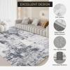 Garvee 9×12 Washable Rugs Low Pile Living Room Rug Boho Accent Rug Soft Bedroom Floor Carpet Modern Woven Print Rugs (Not Braid) Non Shedding Thin Foldable Floor Mats for Nursery Classroom, Green(Grey)
