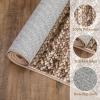 Garvee 9×12 Washable Rugs Low Pile Living Room Rug Boho Accent Rug Soft Bedroom Floor Carpet Modern Woven Print Rugs (Not Braid) Non Shedding Thin Foldable Floor Mats for Nursery Classroom, Green(Braided | Brown)