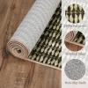 Garvee 9×12 Washable Rugs Low Pile Living Room Rug Boho Accent Rug Soft Bedroom Floor Carpet Modern Woven Print Rugs (Not Braid) Non Shedding Thin Foldable Floor Mats for Nursery Classroom, Green(Knit Print | Taupe)