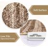 Garvee 9×12 Washable Rugs Low Pile Living Room Rug Boho Accent Rug Soft Bedroom Floor Carpet Modern Woven Print Rugs (Not Braid) Non Shedding Thin Foldable Floor Mats for Nursery Classroom, Green(Braided | Brown)