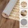 Garvee 9×12 Washable Rugs Low Pile Living Room Rug Boho Accent Rug Soft Bedroom Floor Carpet Modern Woven Print Rugs (Not Braid) Non Shedding Thin Foldable Floor Mats for Nursery Classroom, Green(Knit Print | Camel)